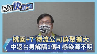 快新聞／桃園+7！ 日翊物流增2例、中國返台男解隔後1傳4「感染源待釐清」－民視新聞