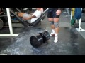 matt hilliker 70kg giant d bell 5 reps