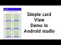 #CardView | How to use card view in an android studio