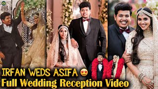 Irfan Weds Asifa - Wedding Reception Video | வெட்கப்பட்ட மனைவியுடன் Dance ஆடிய Irfan