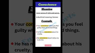 Conscience Meaning #shorts #english #vocabulary