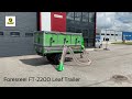 foresteel ft 2200 leaf trailer with 3 way tipping. great fit for tractors and compact loaders.