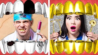 RICH VS BROKE DENTIST | CRAZY & FUNNY RICH VS POOR SITUATIONS BY CRAFTY HACKS PLUS