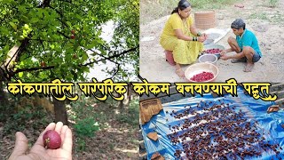 @KokaniSanketVlogs कोकणातील कोकम बनवण्याची पारंपारिक पद्धत,मम्मी पप्पा एकत्र काम करतत. #कोकम #kokan