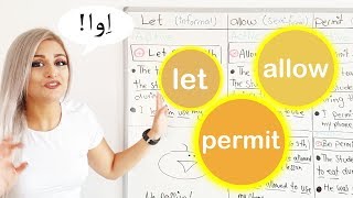 کلمات پرکاربرد انگلیسی تفاوت let و allow و permit || آموزش لغت با ساختار در زبان انگلیسی