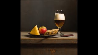 Still life with dutch cheese and beer