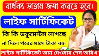 বার্ধক্য ভাতা/বিধবা ভাতায় জমা দিতে হবে লাইফ সার্টিফিকেট। না হলে টাকা বন্ধ 😡Old Age Pension Update