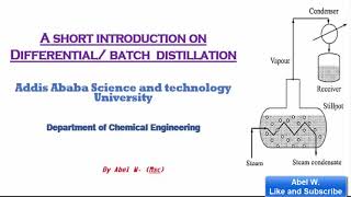 Batch distillation - short introduction