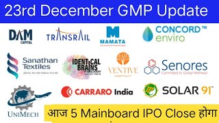 Mamata Machinery IPO | DAM Capital Advisors IPO | Transrail Lighting IPO | Unimech Aerospace IPO |