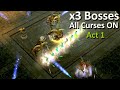 Titan Quest: The PERFECT Build - ALL Curses On VS All Main Bosses of Act 1 x3 Bosses Xmax!