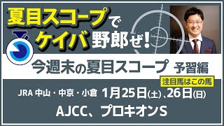 【夏目スコープ　予習編】#AJCC  、 #プロキオンS 　出走予定登録馬から、本命候補で狙える馬、注目馬、穴馬にロックオン【週末に向けての重賞競馬予想参考データ解説】