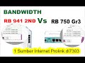 Perbandingan Bandwidth  Mikrotik rb750gr3 vs rb941 2nd