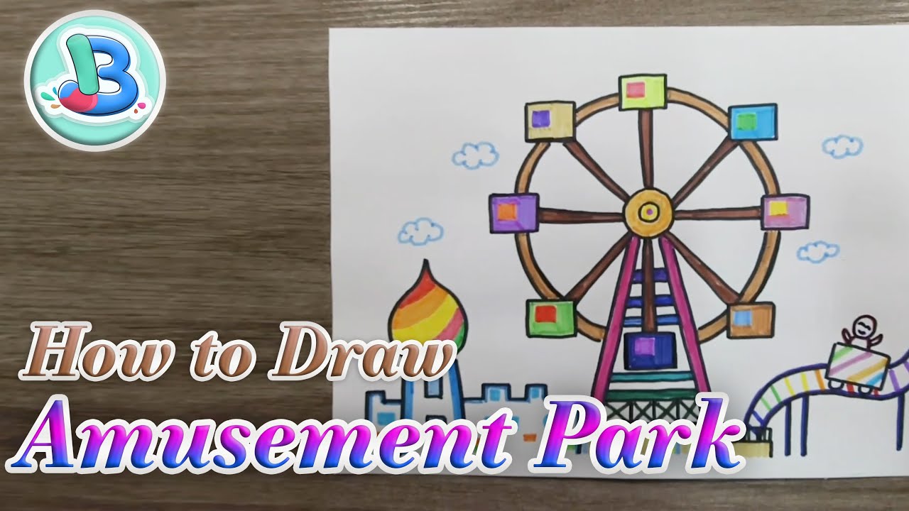 How To Draw An Amusement Park рџћў Easy Step By Step For Beginners