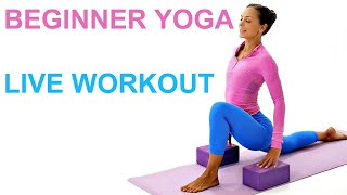 30 MIN BEGINNER YOGA LIVE | Daily Workout at Home