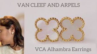 VCA Alhambra 18k Gold plated Earrings #designerjewellery #vancleefandarpels 🌸