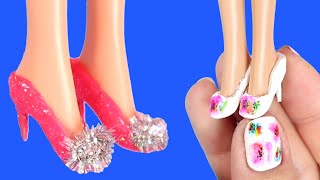 10 AMAZING DIY Barbie Doll Shoes, Miniature Crafts and Easy Life Hacks