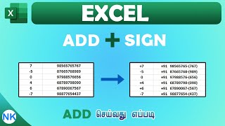 How to Add Plus Sign before Number in Excel