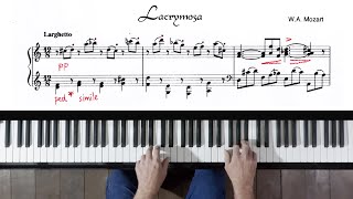 Mozart "Lacrymosa" moderate/easy piano + FREE sheet music