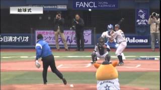 中日ドラゴンズ2014　DvsDe　4・29　大魔神佐々木始球式　佐々木ｖｓ谷繁