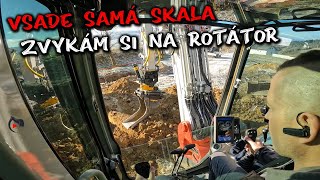 Elektrická prípojka v skale | TAKEUCHI TB370 s rotátorom ENGCON EC206