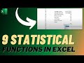 9 Statistical functions in Excel you need to know | Excel Functions