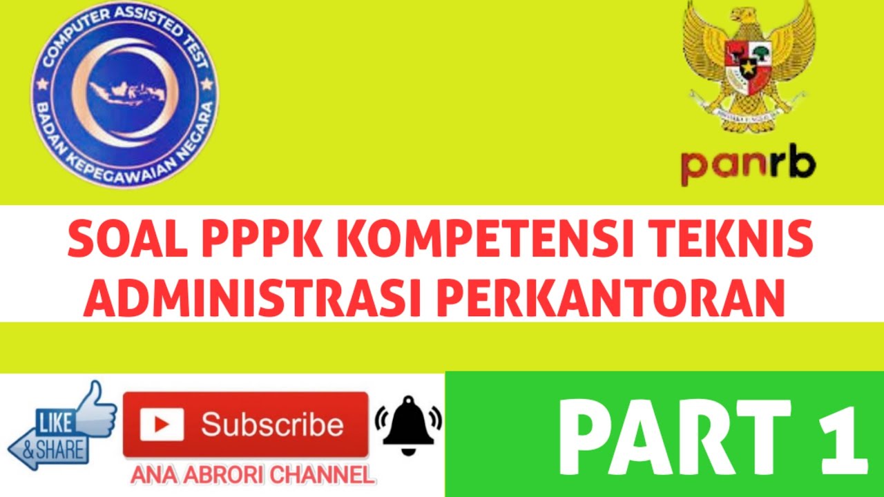 KUMPULAN SOAL PPPK KOMPETENSI TEKNIS ADMINISTRASI PERKANTORAN. PART 1 ...