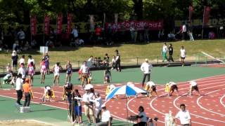 20170505　第70回大阪高校陸上3 4地区予選会　女子　100m　決勝　6組　TKSAKR