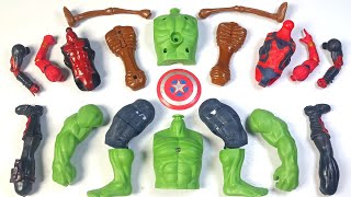 AVENGERS TOYS ASSEMBLE ~ MARVEL HULK, DEADPOOL, SPIDER-MAN, SIREN HEAD ~ MARVEL AVENGERS TOYS