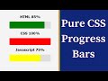HOW TO CREATE DYNAMIC PROGRESS BARS WITH PURE CSS || CSS TUTORIAL FOR BEGINNERS