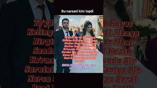 Kelin kuyovga nma bergan boʻlishi mumkin deb oʻylaysz #shorts_video #youtube