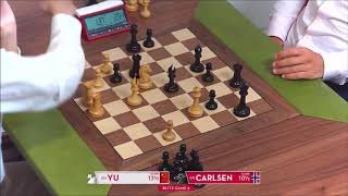 GM Yu (China) - GM Carlsen (Norway) 5 min + PGN