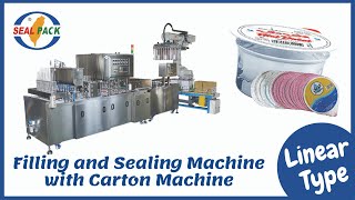 Automatic Filling Sealing Machine + Robot Cartoning SP-1208B +SP-360ACL