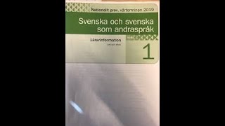 Nationell prov i svenska 2024#Inför nationella provet svenska som andraspråk 1 - Läsförståelse