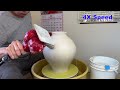 771. throwing an 8 lb moon jar using a heat gun with hsin chuen lin