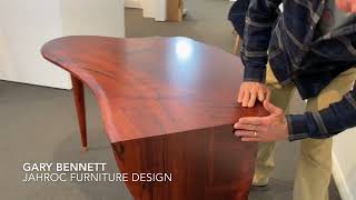 Sculptural Jarrah Burl Desk by JahRoc Furniture Design