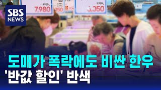 도매가 폭락에도 비싼 한우…'반값 할인' 반색 / SBS