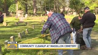 Volunteers spruce up Massillon Cemetery ahead of Memorial Day holiday