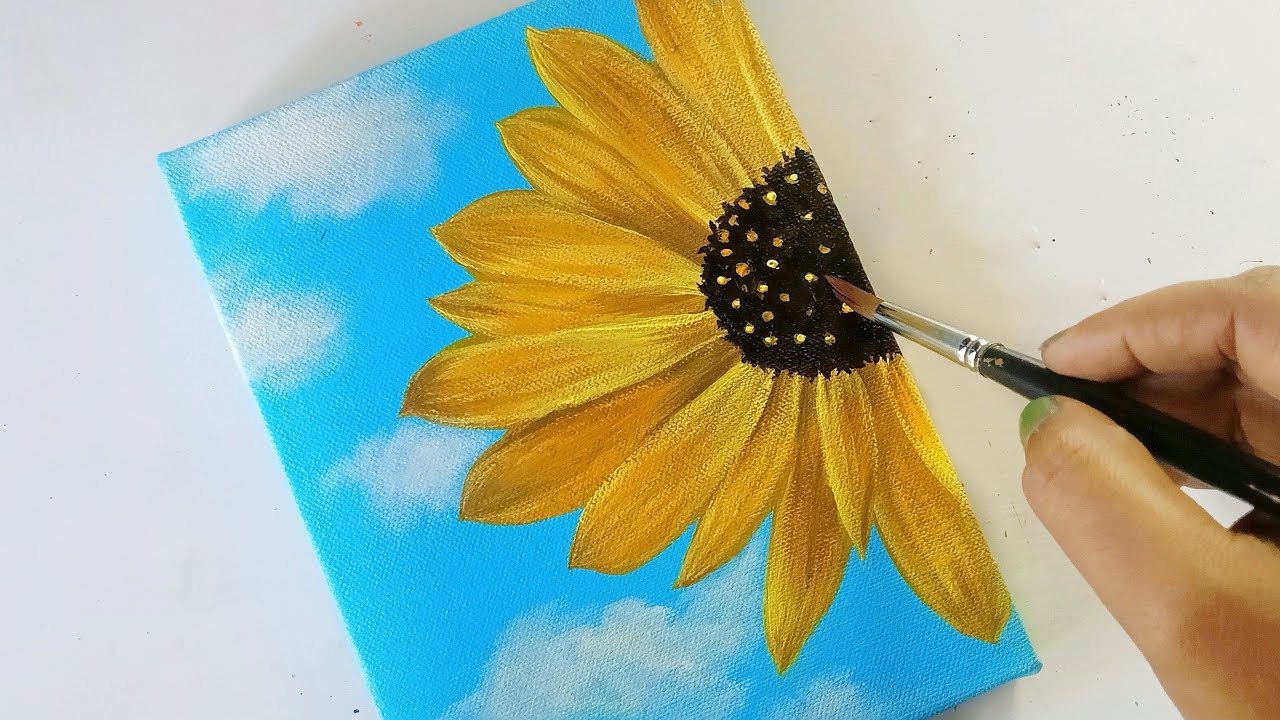 Simple Sunflower Painting
