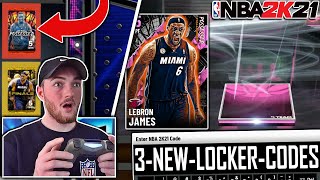 5 FREE NEW LOCKER CODES 2K21 + PINK DIAMOND LEBRON JAMES PACK OPENING! (NBA 2K21 MyTEAM)