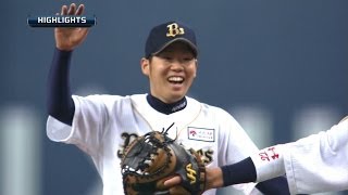 2014.04.08 Bs4-0M 西が無死球完封！森脇監督は初の7連勝