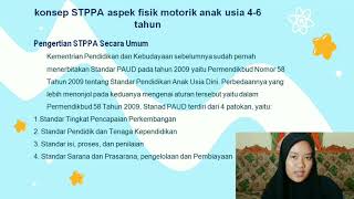 Pengembangan Fisik Motorik-Standar Tingkat Pencapaian Perkembangan Fisik Motorik Anak Usia 4-6 Tahun