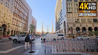 Madinah street view 🇸🇦 || Jajanan viral di masjid nabawi - 4K Walking tour.