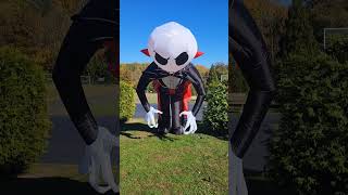 Jack skellington inflating. Wait till end to see more inflatables.  Subscribe to see LOTS More