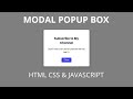 How To Create Popup Using HTML, CSS And JavaScript  _ Create a Modal Box In HTML Website