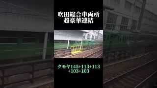 吹田豪華連結！ｸﾓﾔ145+113+113+103+103 #国鉄車両