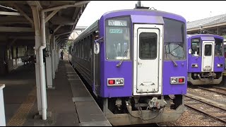 The JR Kansai Main Line diesel trains at stations　ＪＲ関西本線キハ120形気動車が駅を発着する動画（2023.5.5）