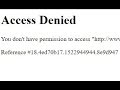 Solved: Access Denied - You don't have permission to access 