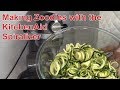 Making zucchini noodles (zoodles) with the KitchenAid Spiralizer attachment