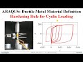 #34 ABAQUS Tutorial: Metal Plasticity | Cyclic hardening