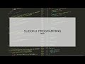 SUDOKU Programming | 01